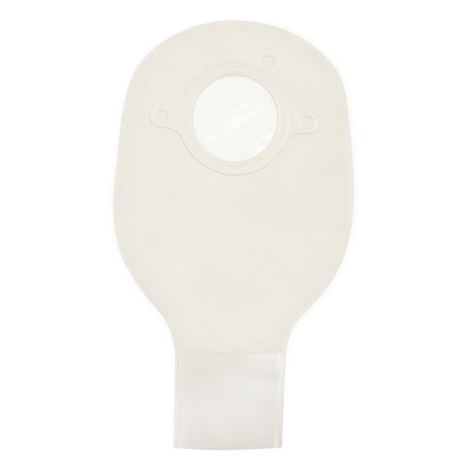 Drainable Pouch, 2-Piece, 6", 1-Sided Comfort Panel, Tail Clip, Transparent, 1 3/4" Flange, 10/bx