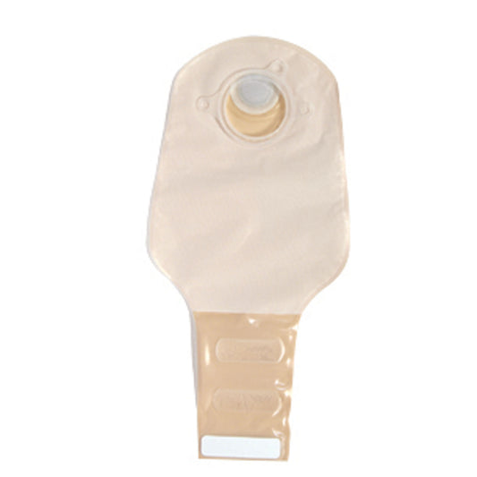 DISC-Drainable Pouch, 2-Piece, 12", 2-Sided Comfort Panel, InvisiClose Tail Closure, Filter, Opaque, 1 1/2" Flange, 20/bx