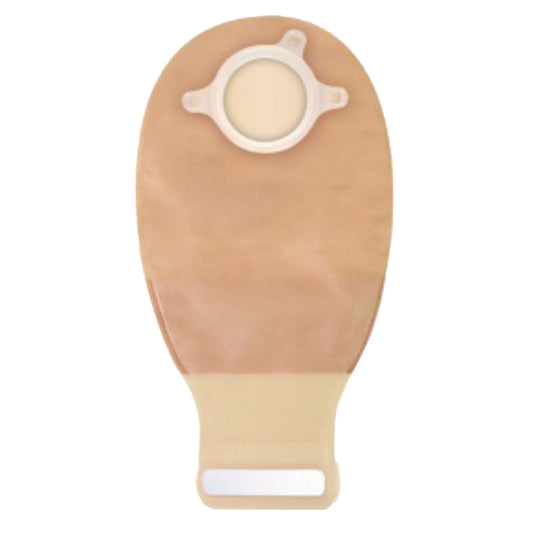 Closed-End Pouch, 12", 2-Sided Comfort Panel, Tail Closure, Filter, Tan, 2 1/4" Flange, 10/bx