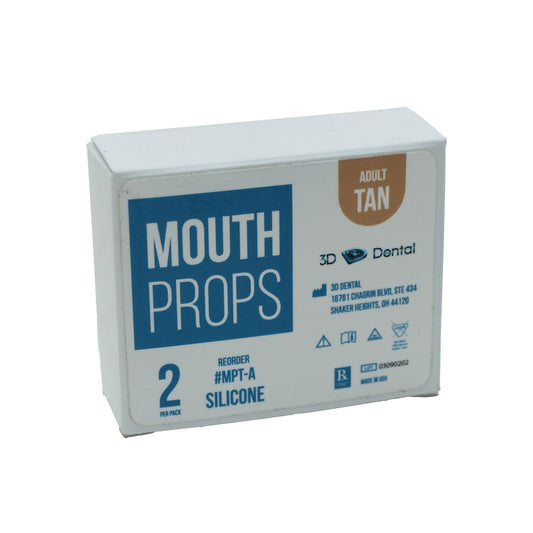 Mouth Props, Adult, Tan, Silicone-2/PK