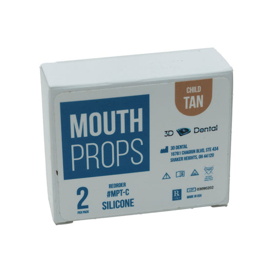 Mouth Props, Child, Tan, Silicone-2/PK