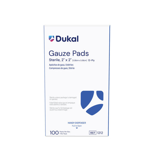 Gauze Pad, 2" x 2", 12-Ply, Sterile, 100/bx, 24 bx/cs