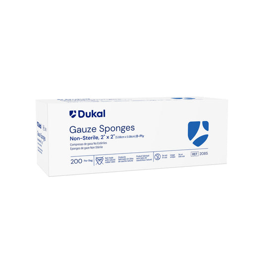 Gauze Sponge, 2" x 2", Non-Sterile, 8-Ply, 200/bg, 25 bg/cs (160 cs/plt)