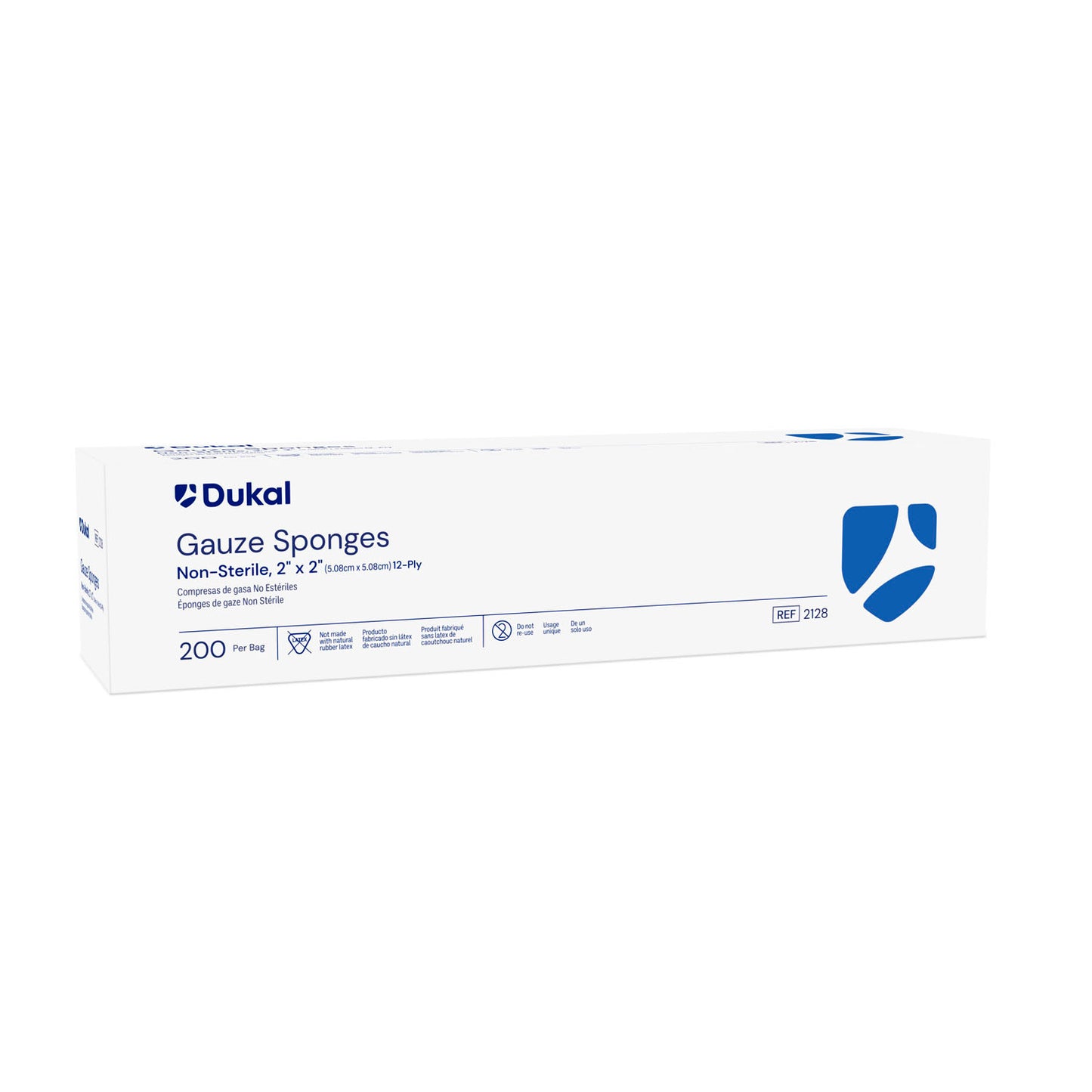 Gauze Sponge, 2" x 2", Non-Sterile, 12-Ply, 200/bg, 40 bg/cs