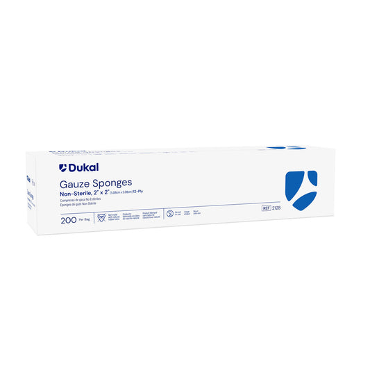 Gauze Sponge, 2" x 2", Non-Sterile, 12-Ply, 200/bg, 40 bg/cs