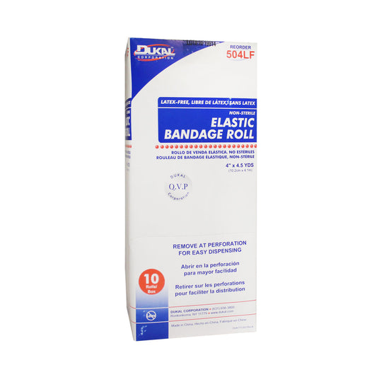 Elastic Bandage Roll, 4" x 4.5yd, Non-Sterile, Latex Free , 10/bx, 5 bx/cs (LF) (72 cs/plt)