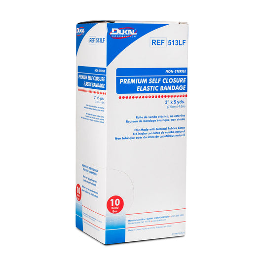 Elastic Bandage with Self Closure, 3" x 5yd, Non-Sterile, Latex Free , 10/bx, 5 bx/cs (LF)