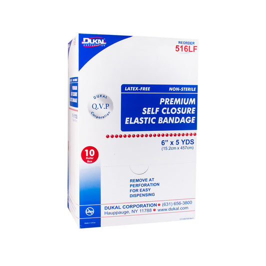Elastic Bandage with Self Closure, 6" x 5yd, Non-Sterile, Latex Free , 10/bx, 5 bx/cs (LF)