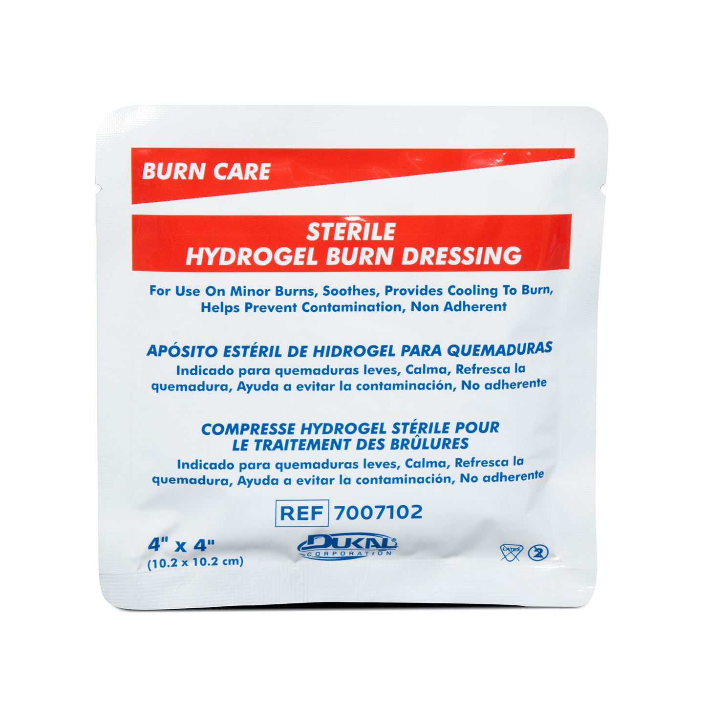 Burn Dressing, 4" x 4", Sterile, 1/pk, 20 pk/bx, 12 bx/cs