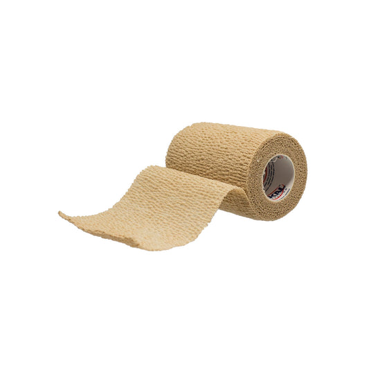 Bandage, Cohesive, 3" x 5 yds, Latex Free , Non-Sterile, Tan, 1 rl/pk, 24 pk/bx (LF)