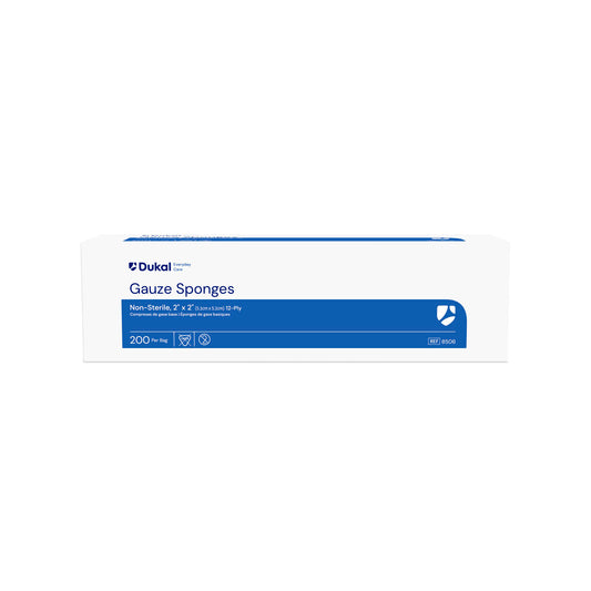 Gauze Sponge, 2" x 2", Non-Sterile, 12-Ply, 200/bg, 40 bg/cs (60 cs/plt)