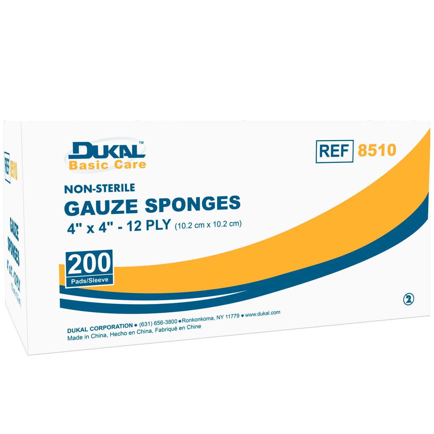 Gauze Sponge, 4" x 4", Non-Sterile, 12-Ply, 200/bg, 10 bg/cs (72 cs/plt)