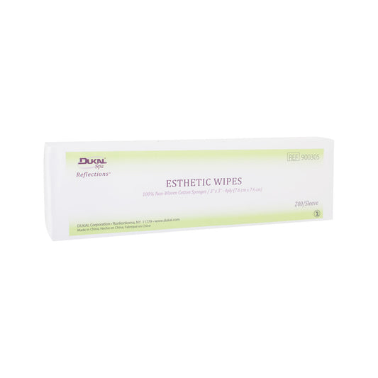 Esthetic Wipes, 3" x 3", 4-Ply, Non-Sterile, 200/bg, 20 bg/cs