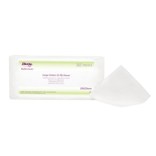 Cotton Gauze, 4" x 4", Non-Sterile, 200/bg, 10 bg/cs