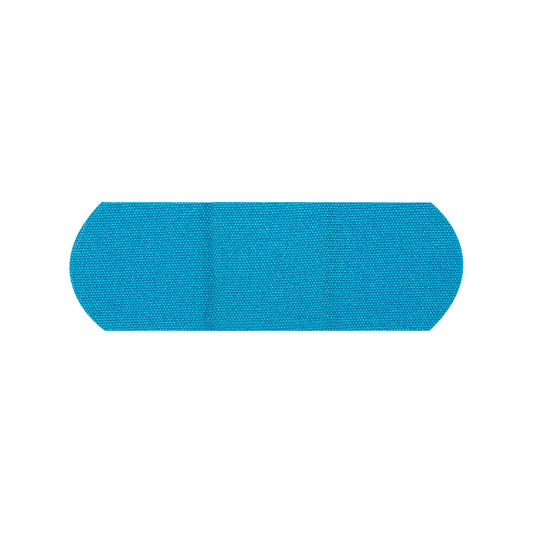 Fabric Adhesive Bandages, Metal Detectable, 1" x 3", Blue, 100/bx, 12 bx/cs