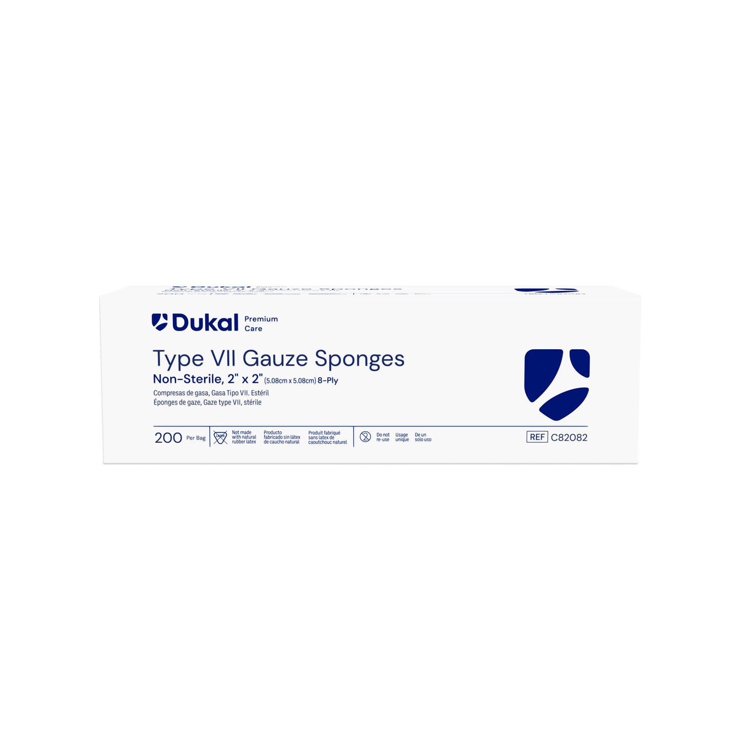 Gauze Sponge, 2" x 2", Type VII, 8-Ply, Sterile, 200/bg, 25 bg/cs