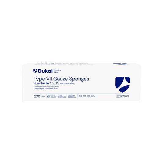 Gauze Sponge, 2" x 2", Type VII, 8-Ply, Sterile, 200/bg, 25 bg/cs