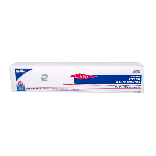 Gauze Sponge, Type VII, Non-Sterile, 2" x 2", 12-Ply, 200/bg, 40 bg/cs
