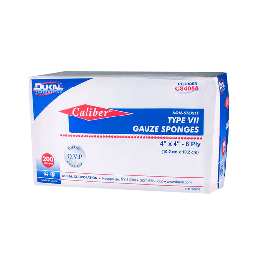 Gauze Sponge, Type VII, Non-Sterile, 4" x 4", 8-Ply, 200/bg, 20 bg/cs (36 cs/plt)