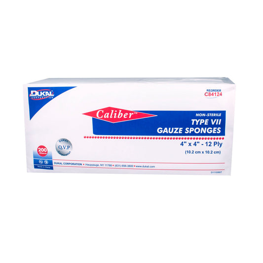 Gauze Sponge, Type VII, Non-Sterile, 4" x 4", 12-Ply, 200/bg, 10 bg/cs (60 cs/plt)