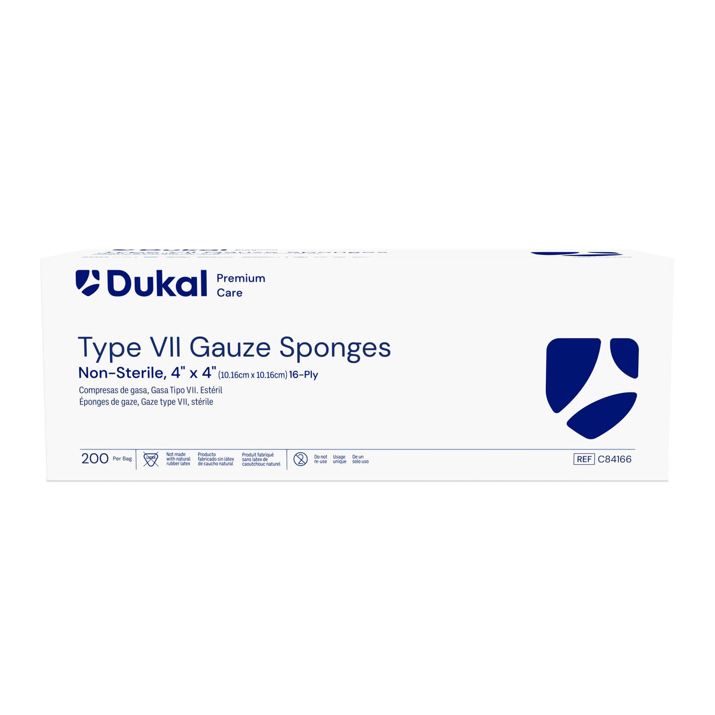 Gauze Sponge, Type VII, Non-Sterile, 4" x 4", 16-Ply, 200/bg, 10 bg/cs