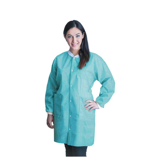 FitMe Lab Coats, XX-Large, Teal/ Green, 10/bg