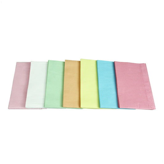 UNiMAX Patient Bib, 18"x25", 2-Ply Paper + Poly, Blue, 250/cs