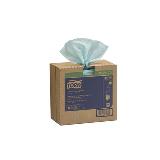 Cleaning Cloth, Low-Lint, Pop-Up Box, 1-Ply, Turquoise, 16.5" x 9", 100 sht/bx, 8 bx/cs (40 cs/plt)