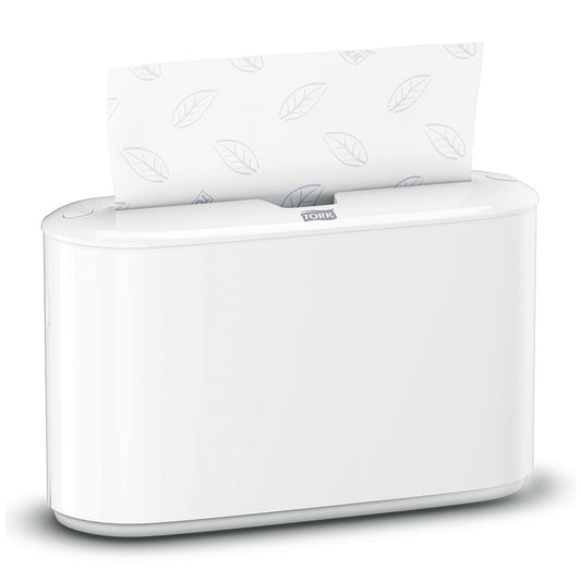Countertop Dispenser, Hand Towel, Multifold, Universal, Plastic, White, 7.9" x 12.7" x 4.6" (136 cs/plt)