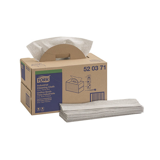 Industrial Cleaning Cloth, Handy Box, Premium, Gray, 1-Ply, Embossed, W7, 16.9" x 14", 280 sht/bx, 1 bx/cs