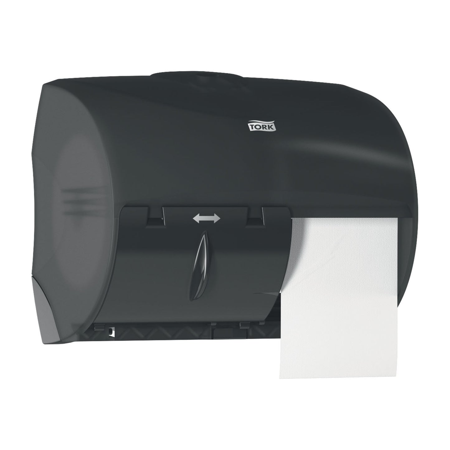 Bath Tissue Roll Dispenser, Twin, for OptiCore®, Universal, Black, T11, Plastic, 8.2" x 11" x 7.2" (102 cs/plt)