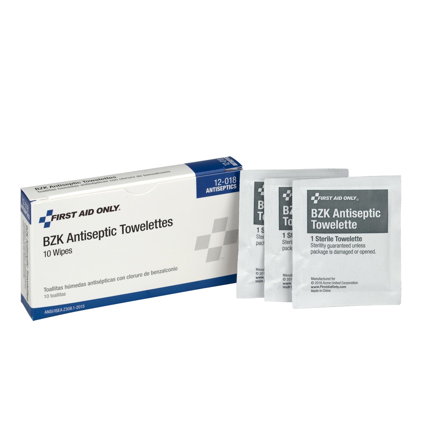 BZK Antiseptic Wipes, 10/bx