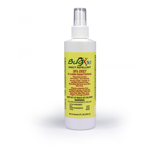 BugX30 Insect Repellent Spray DEET, 8oz btl , 12/cs