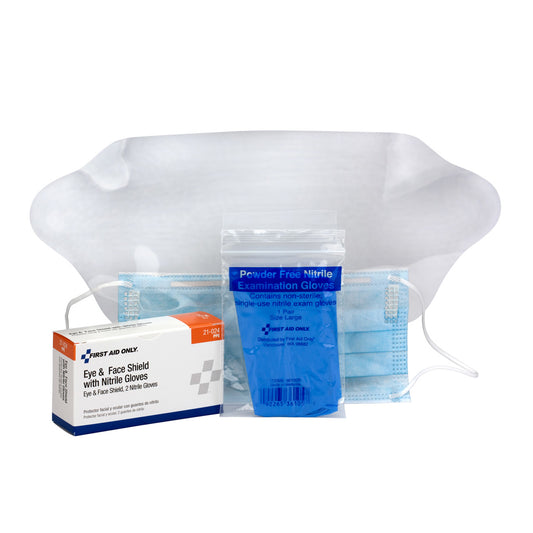 Eye & Face Shield, w/ Gloves, 1 set/bx