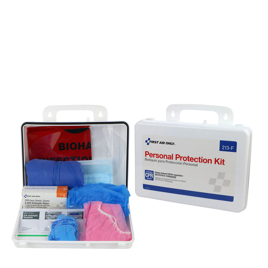 BBP Spill Clean Up Apparel Kit w/ CPR Pack, Plastic Case