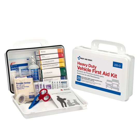 25 Person Vehicle First Aid Kit, Plastic Case