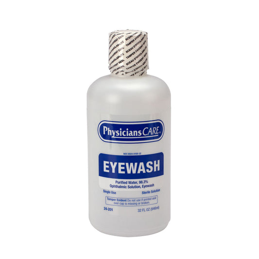 Eyewash Station, Double 32oz Screw Cap Bottle , 6/cs