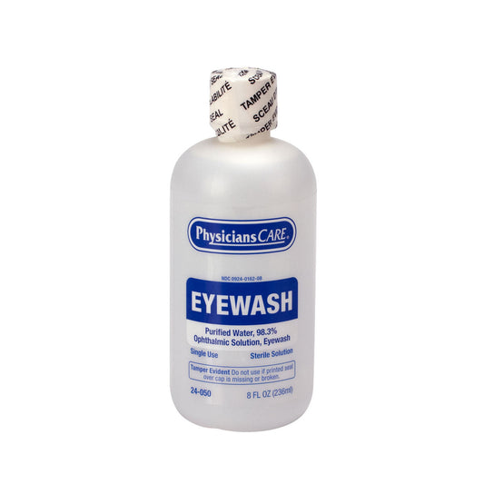 Eyewash Station, 8oz, Triple Screw Cap Bottle , 6/cs