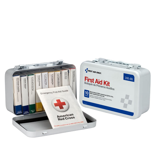 First Aid Kit, 10 Unit, Metal Case