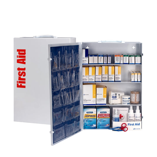4 Shelf Industrial Station, 1060 Piece, Metal Cabinet w/ 20 Pocket Vinyl Liner, 1 ea.
