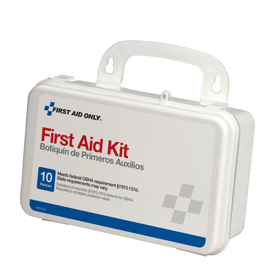 First Aid Kit, 10 Person, Plastic Case, Custom Logo , 48/cs