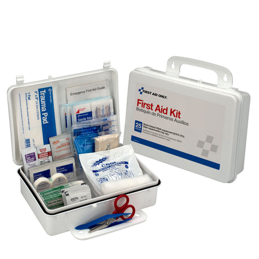 25 Person First Aid Kit, Plastic Case, 12/cs