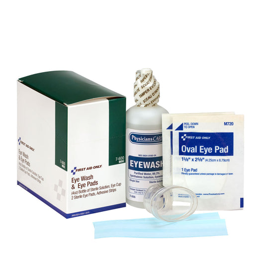Eyewash 4oz, Eyepads & Adhesive Strips, 1 set/bx
