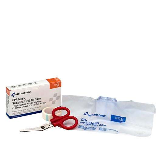 CPR Mask, Scissors, Tape Roll, 1ea/bx