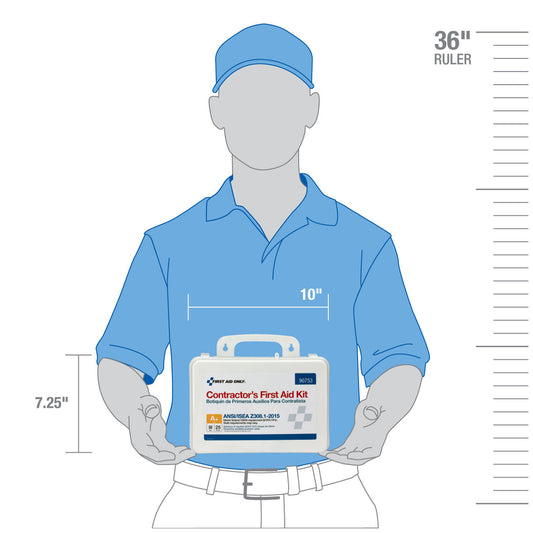 25 Person Contractor ANSI A+ First Aid Kit, Plastic Case