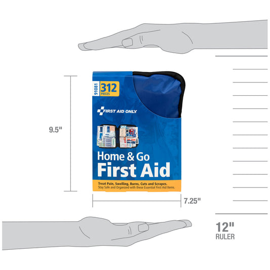 First Aid Kit, 312 Piece, Fabric Case, 6/cs
