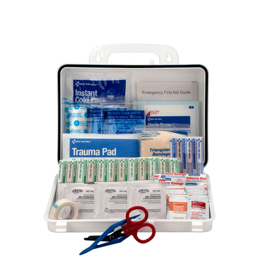 25 Person Contractor First Aid Kit, 178 Piece, Plastic Case, 12/cs