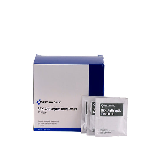 BZK Antiseptic Wipes, 50/bx