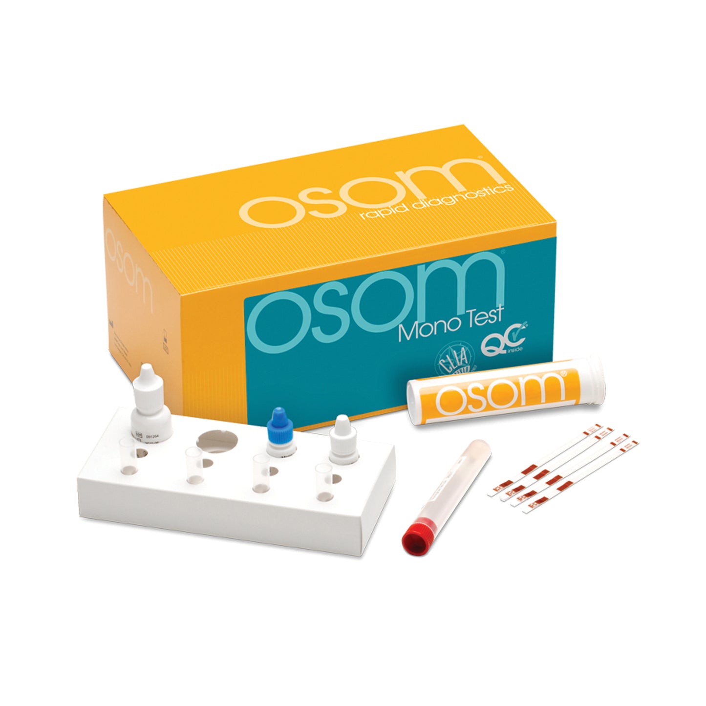 Mono Test CLIA Waived , Plus Contains 2 Additional Test Sticks For External QC Testing, 25 tests/kit (Whole Blood) (Item is Non-Returnable & Non-Refundable)