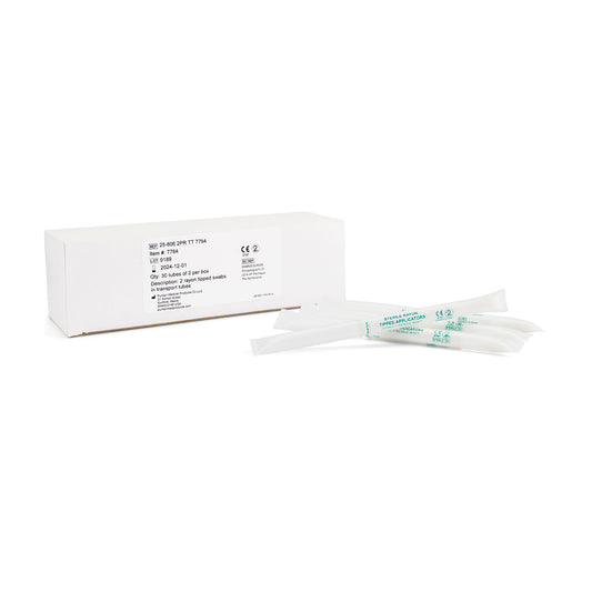 Dual Swabs: Rayon Swabs in each Plastic Transport Tube, 30 tube/bx (2)